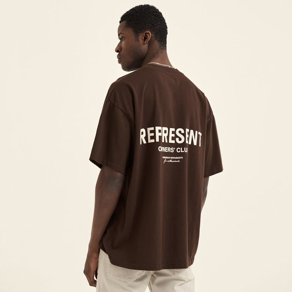 Alta calidad REPRESENTAR REP eslogan impresión color caramelo calle Americana dopamina verano manga corta Camiseta moda