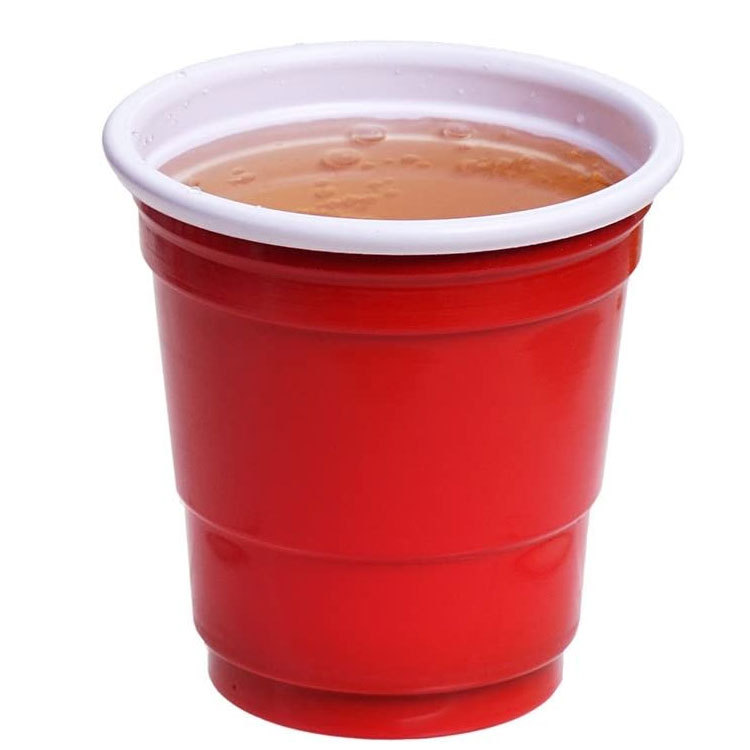 2oz taza de plástico desechable 60ml mini taza de color doble taza de cerveza Taza de Juego taza de fiesta