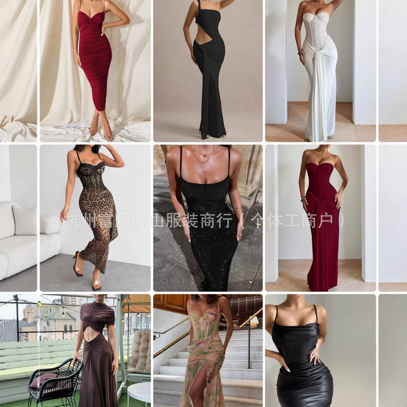 Shein Assorted Dresses European and American Cross-Border Sexy Spaghetti Strap Dresses Factory Low Price Wholesale Floral Small Batch Trial Order Shein Assorted Dresses European and American Cross-Border Sexy Spaghetti Strap Dresses Factory Low Price Wholesale Floral Small Batch Trial Order