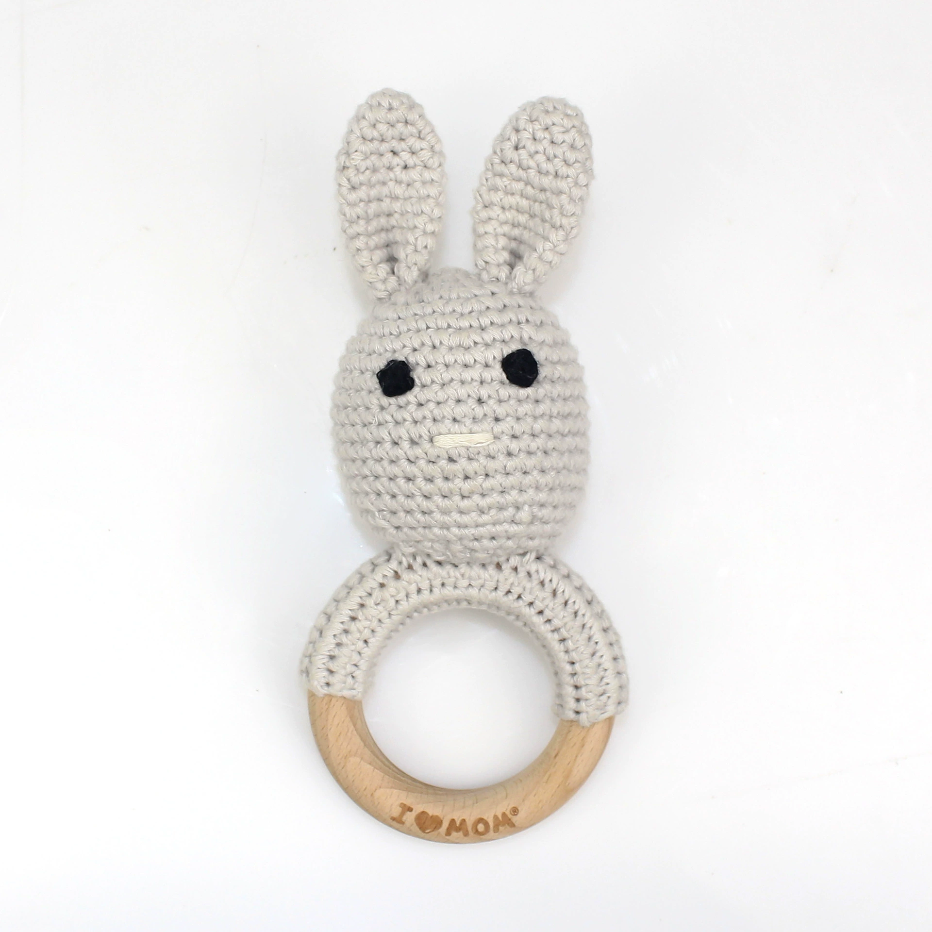 Вязанная handmade игрушка-кролик, детский мешок-подушка, успокаивающая игрушка, можно грызть, оптом