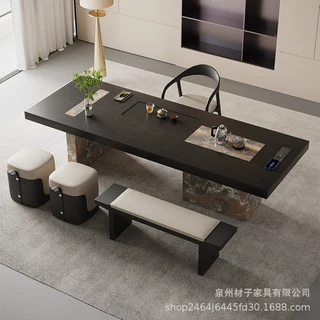 2026新款高端实木茶桌茶台一整套设计师款带插座茶几泡茶桌椅组合