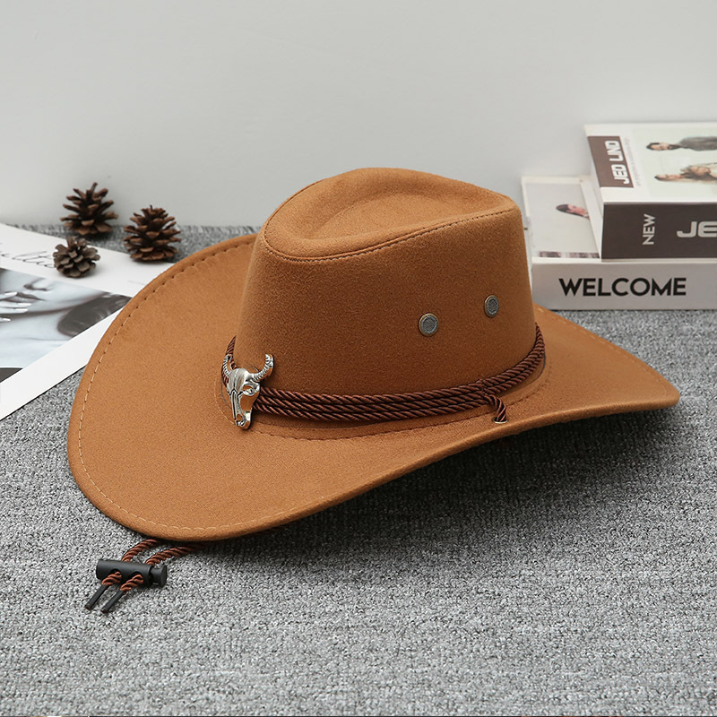 Overseas Ngau Tau Belt Western Denim Hat Men's and Women's Spring and Autumn Outdoor Tourism Mountaineering Sunhat Grassland Riding Hat
