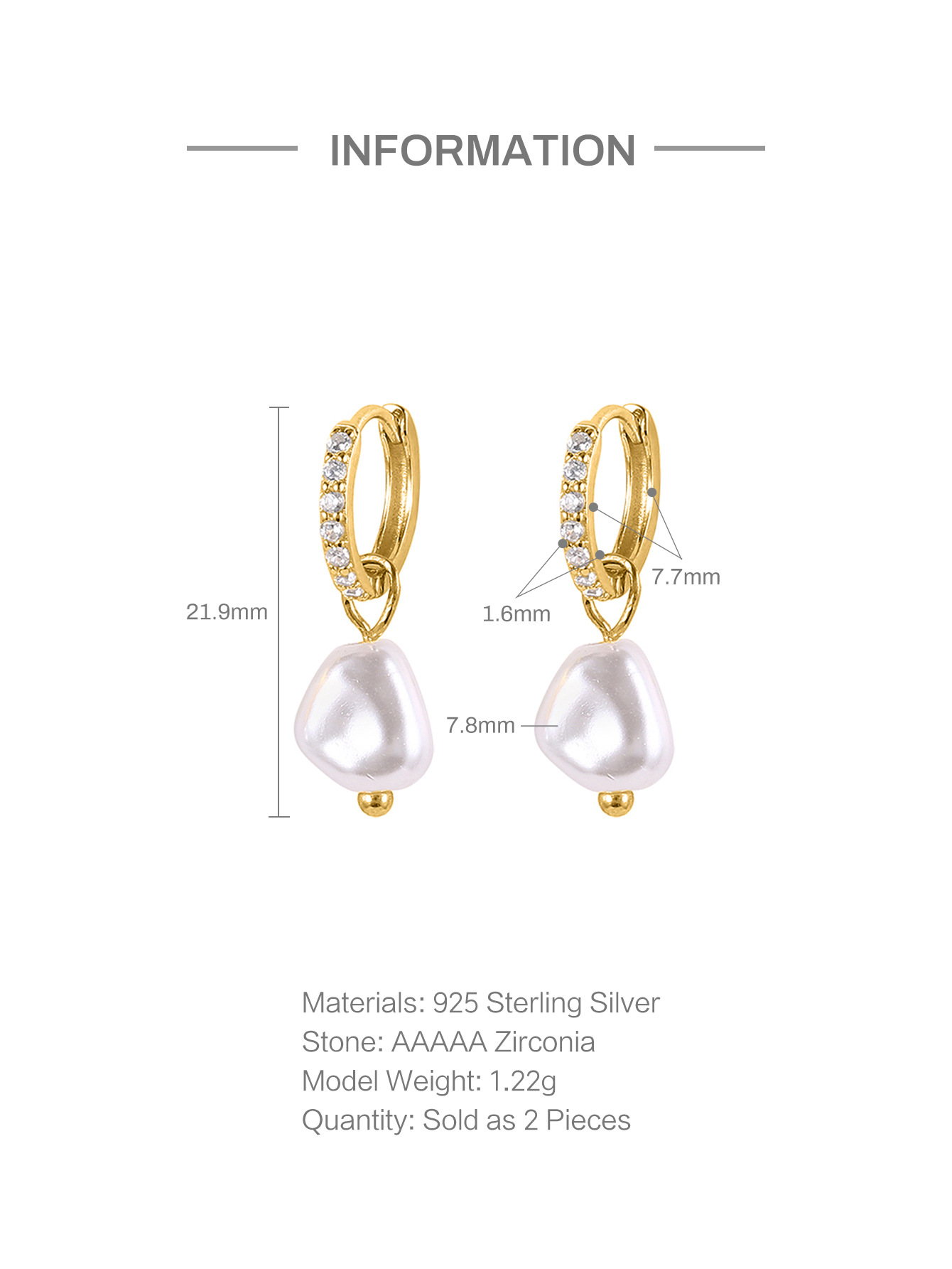 1g Weight 925 Sterling Silver Ear Needle Material 18K Gold Plated Plating Material Drop Earrings Classification 1 Pair Quantity Date, Tea Party Occasion 925 Sterling Silver Material Geometric Pattern All Seasons Season Women's Gender Elegant, Simple Style Style 1 Pair 18K Gold Plated 925 Sterling Silver 925 Sterling Silver Earrings Geometric Drop Earrings 2