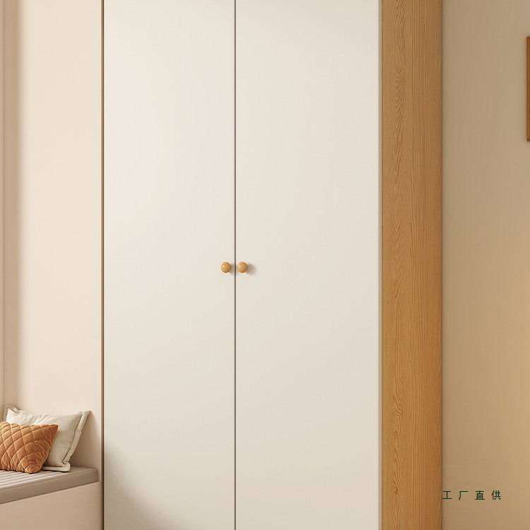 Wardrobe for Home Bedroom, Simple Wardrobe with Natural Wood Style, Small Narrow Wardrobe Storage Cabinet, 2025 New Popular Model