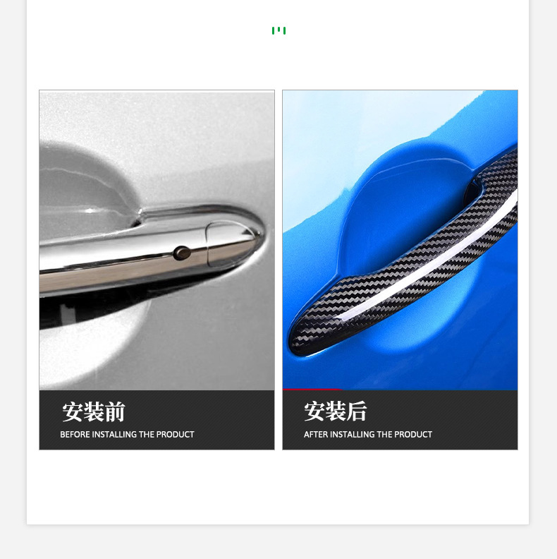 Suitable for Bmw Minif56F54F55F60 Real Carbon Fiber Exterior Handle Cover Carbon Fiber Door Handle Shell Modification