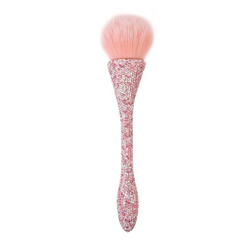 Brocha para Polvo de Manicura y Maquillaje de Nylon Suave para Limpieza de Uñas y Colorete