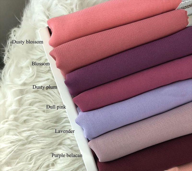 MH021 Composite Silk Chiffon Scarf Classics Hijab by Mariam's11