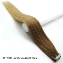 Blonde Tape Hair European Human Hair Virgin Remy Ombre