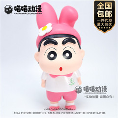 クレヨンしんちゃんの周辺の手作りピンクのウサギちゃんのぬいぐるみのデスクトップの装飾品の置物の手作り卸売り