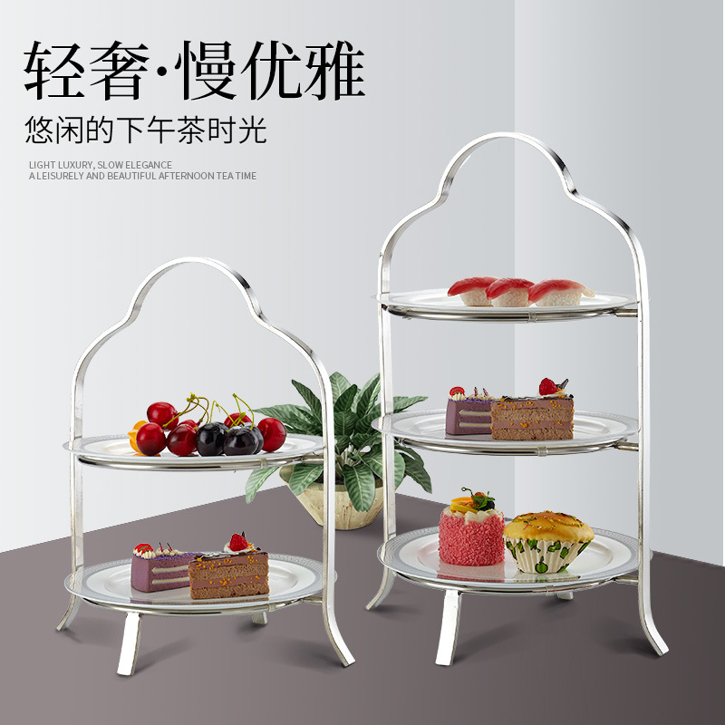 European style three-layer multi-afternoon tea cake dessert rack…