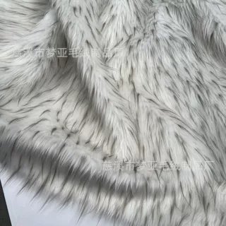 现货供应6cm白提灰长毛 人造毛滚束 玩具工艺品玩偶服饰地毯兽装