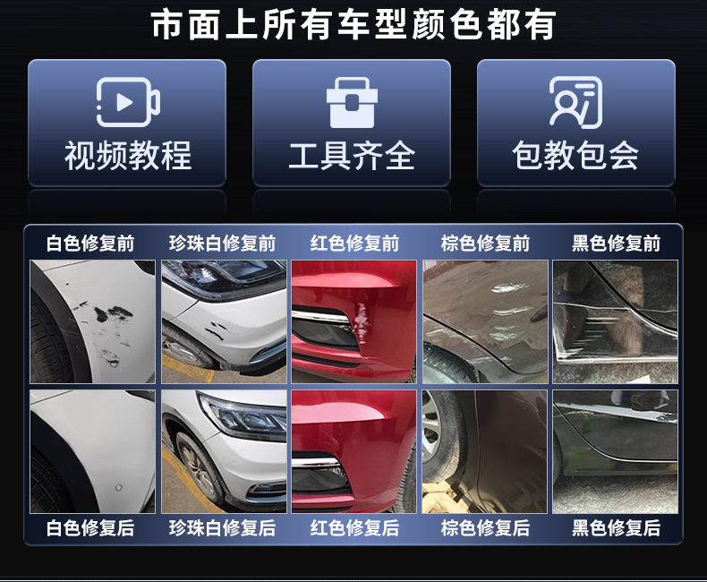 Self-Painting Deep Scratch Repair Removal White Black Silver Car Universal Pen Deep Scratch Repair Spray Paint Pen