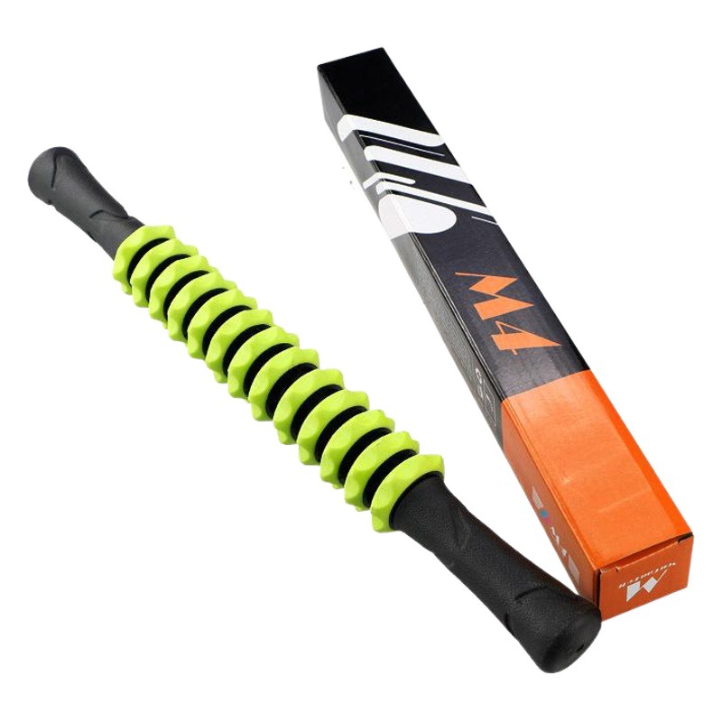 Engranaje masaje muscular palo punta del diente recubierto de goma fitness relajación ejercicio rodillo yoga palo masaje fascia palo de masaje