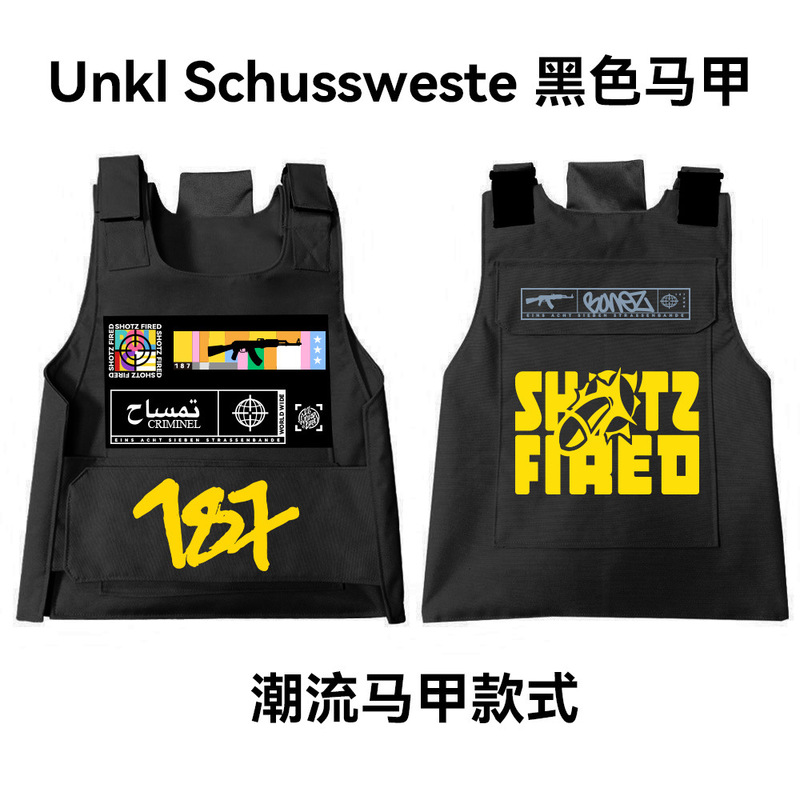 Goods supply AliExpress Amazon hot item sleeveless vest Oxford cloth men's casual motorcycle vest