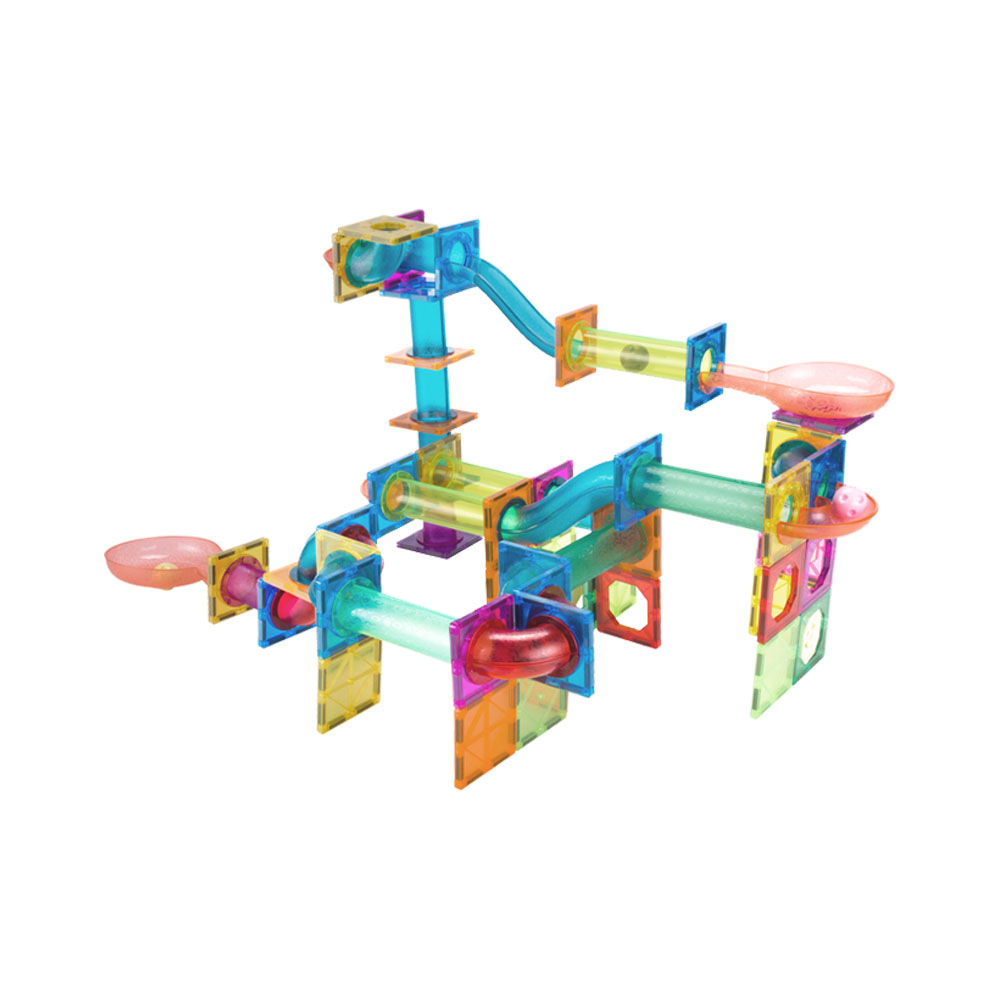 Hoja magnética personalizada de imán fuerte bloques de construcción magnéticos juguetes de puzzle bolas de tubería ventana de color 7,5 cm para construir hojas magnéticas