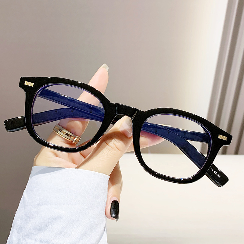 5374TR90 Korean Style Glasses Frame Black Frame Myopia Glasses Frame Oval Little Red Book recommend Plain Anti-Blue Light Optics