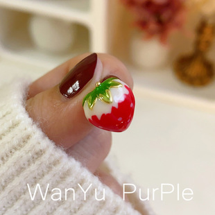 Korean style summer fresh red strawberry anti-exposure collar pin small all-match shirt collar flower fixed clothes pin