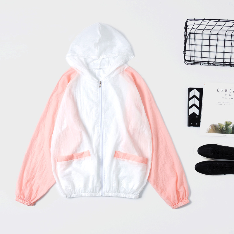 长袖连帽防晒服  户外运动休闲防晒   薄款透气外套上衣