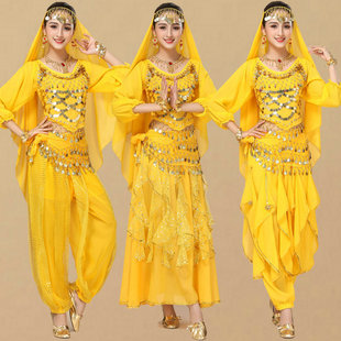 Indian Dance Performance Costume Suit Women's Adult New Ethnic Dance Yangko Dance Xinjiang Dance Belly Dance Costume