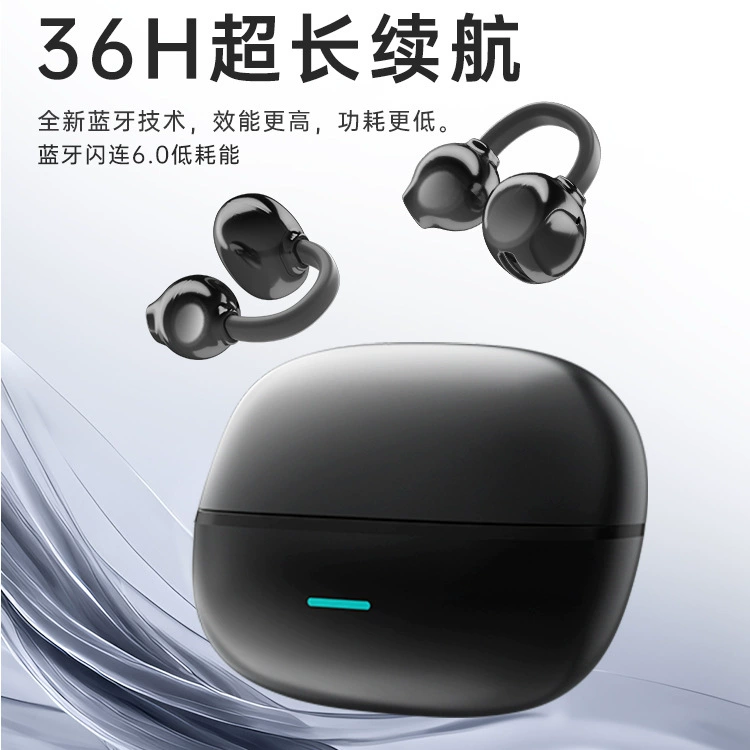 FerTo D04 беспроводные заушники Bluetooth: панорамный звук, шумоподавление, длительный заряд, спорт; черный/белый