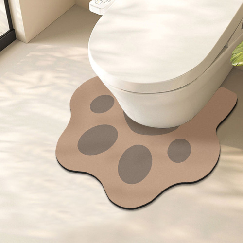 Bathroom doorway floor mat absorbent diatom mud soft cushion bathroom quick-drying non-slip mat toilet u-shaped foot mat