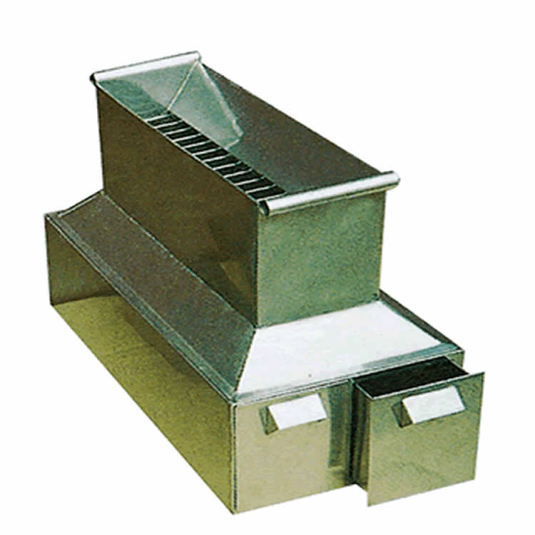 镀锌板密封式煤样缩分二分器 全密封缩分器 粒度13mm6mm3mm1mm