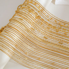 不锈钢素链 链条 炉内真空电镀18k金项链麻花链 蛇骨链 链条diy链