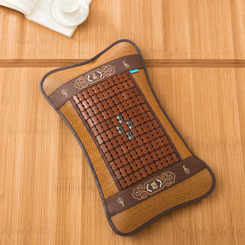 IYR7 Summer Cooling Pillow for Adults, Mahjong Bamboo Mat Pillow for Students and Adults, Single Tea Leaf Pillow, Cool Summer Buckwheat Protection