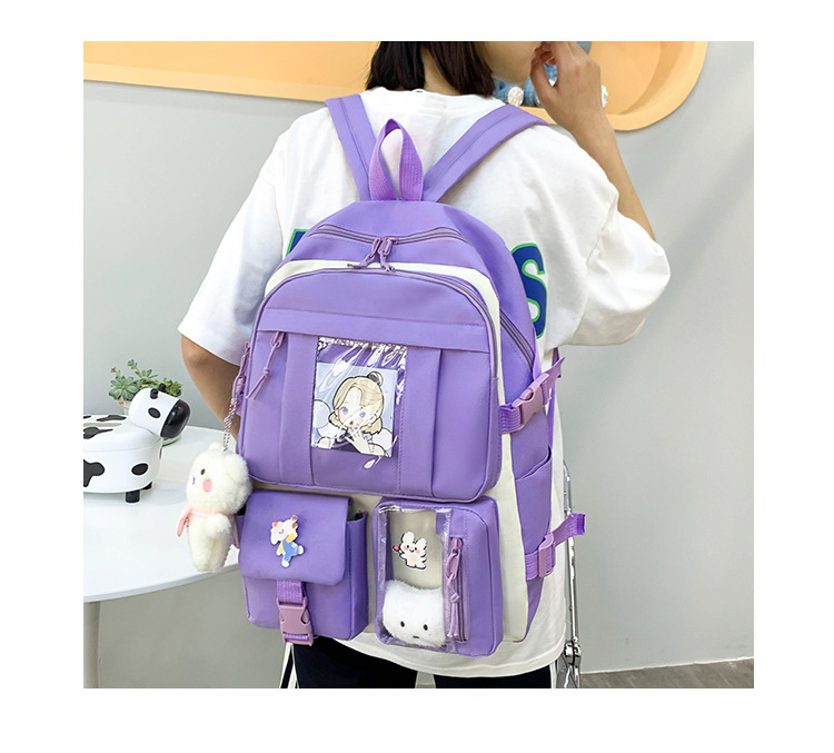 Wholesale Large-capacity Doll Pendant Five-piece Backpack Nihaojewelry display picture 33