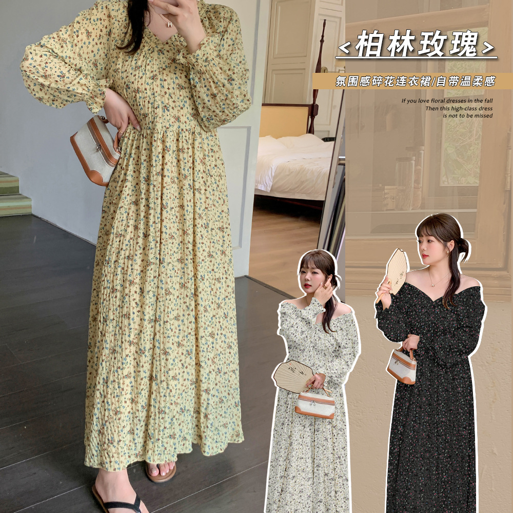  秋  XL-5XL 大きいサイズ ワンピース