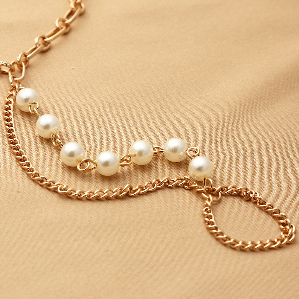 European and American Bohemian simple pearl chain creative bracelet jewelry