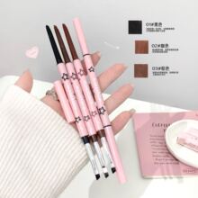 kakashow双头刀锋眼线胶笔自然持久防水不易晕染自带化妆刷眼线笔