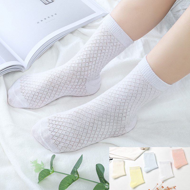 Children's summer thin breathable soft socks for boys for students