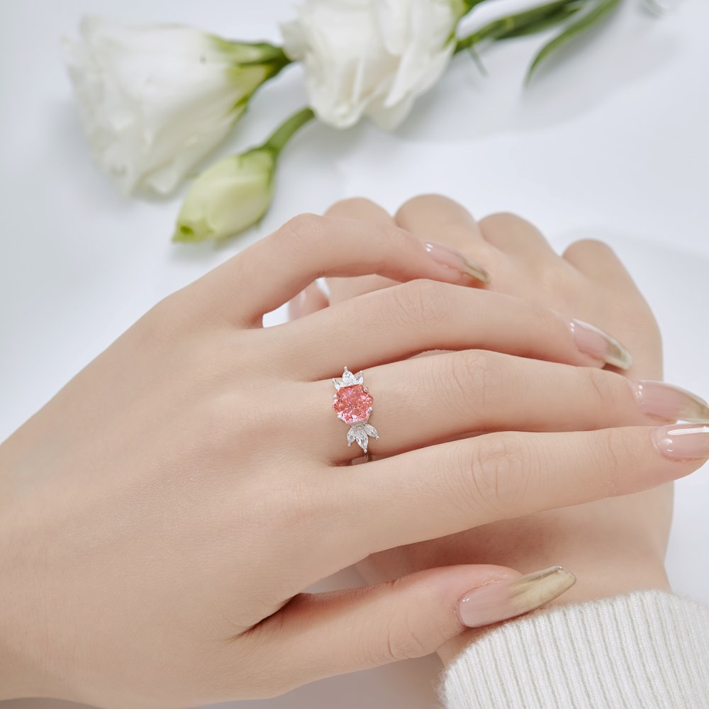 12g Weight Zircon Inlay Material Rings Classification 5, 9 Ring Size 1 Piece Quantity Holiday, Daily Occasion 925 Sterling Silver Material Geometric, Heart Shape Pattern Women's Gender Plating Design Elegant, Lady Style 925 Sterling Silver Zircon Geometric Heart Shape Rings 15