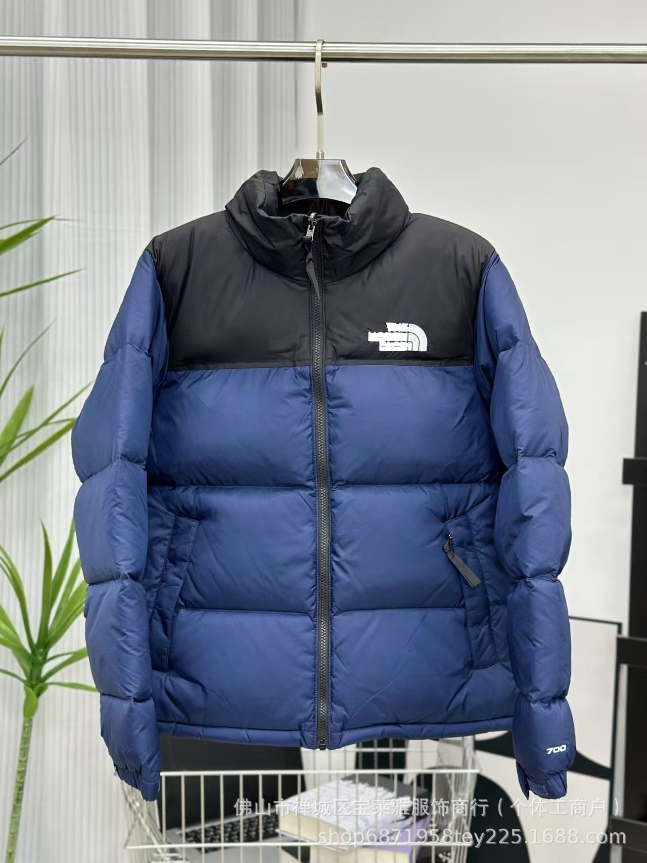 América del Norte de alta versión de 1996 cuadrilátero encapuchado de algodón grueso moda moda caliente chaqueta suelta de hombre