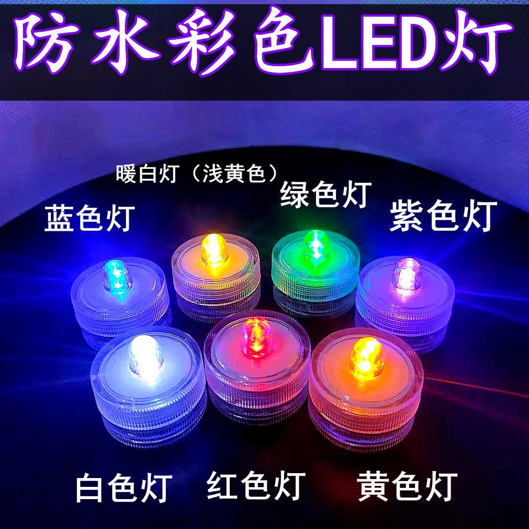 LED Waterproof Fish Tank Electronic Candle Light Aquarium Party Bar Wedding Colorful Building Block Betta Tank Submersible Light