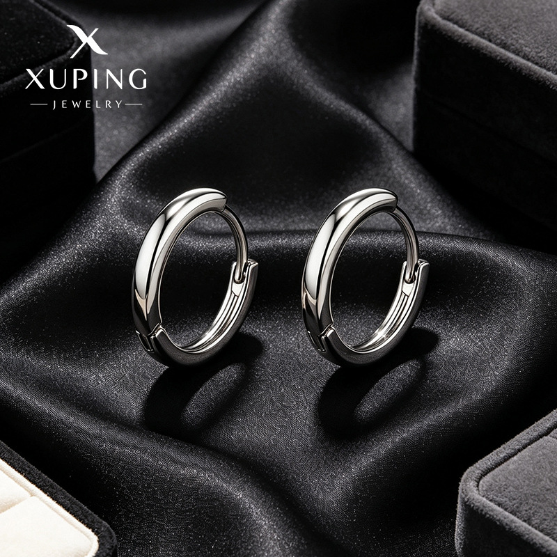 Xuping joyería estilo de moda europea y americana aretes exagerados doble fila brillante aretes de aretes de arroz de arroz pendientes de arroz transfronterizos aretes al por mayor image 59