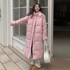 外贸长款棉服女2025年新款加厚韩版宽松棉袄棉衣过膝面包服外套女