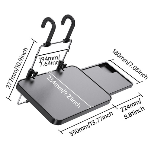 Shunwei factory wholesales drawer type car computer desk with mouse pad computer stand car dining table car storage box