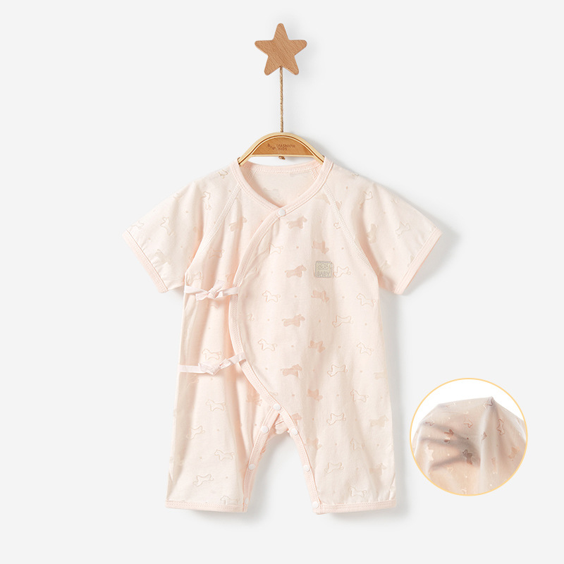 Bebé mono verano delgada manga corta monje 0 traje 3 meses de edad ropa recién nacido Ropa niños y niñas Bebé Ropa de verano image 8