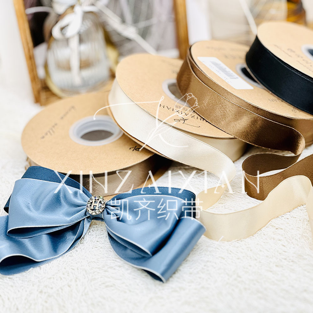 Cinta de satén brillante de color sólido 5cm cinta de regalo de la mano accesorios para el cabello ramo paquete de material DIY arco productos semiacabados