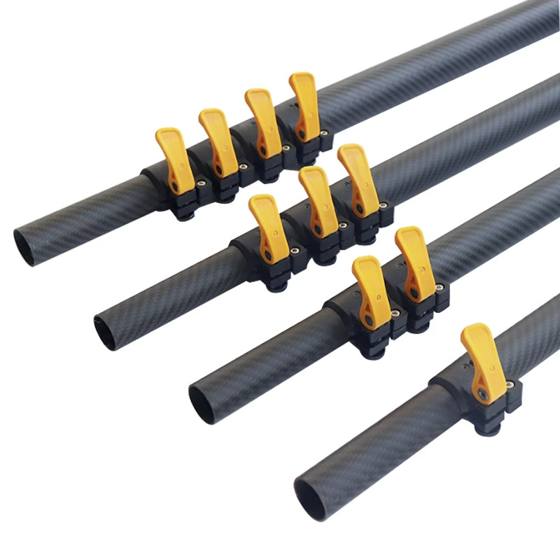 Телескопическая штанга из углеродного волокна производителя, стержень из углеродного волокна, многофункциональная длина может быть установлена и свободно регулироваться, телескопическая штанга может быть размещена в любом положении.