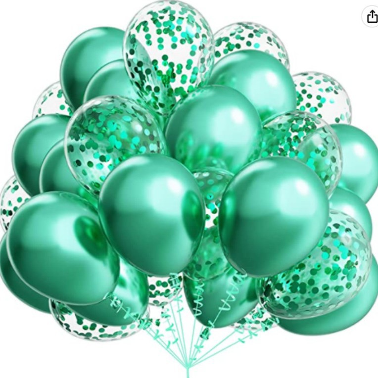 Metal globo de plata 40 unidades 10 pulgadas metal plata y confeti globo de látex fiesta de cumpleaños a granel
