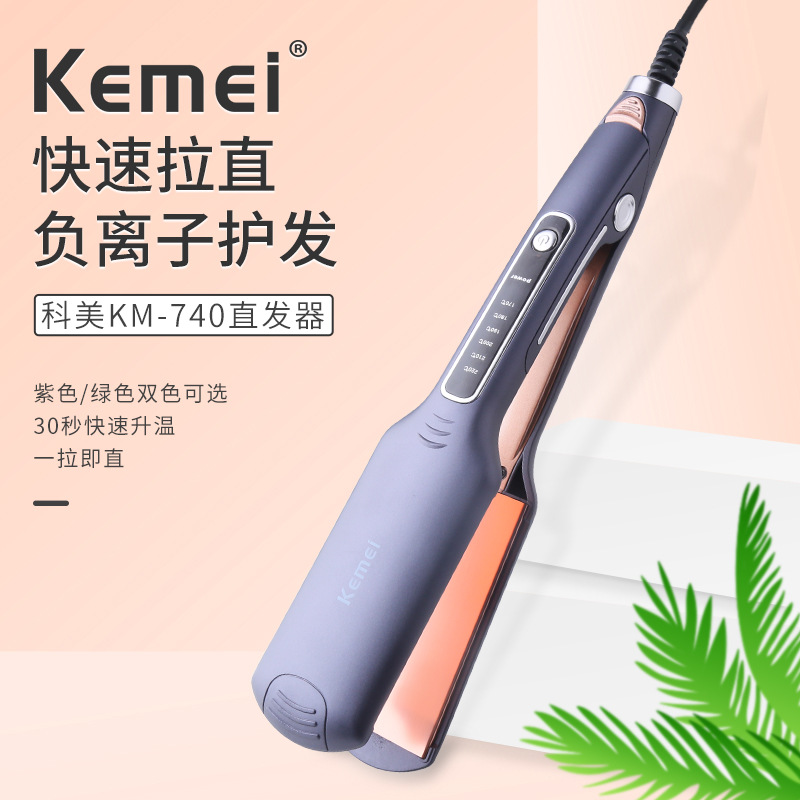 KEMEI anión férula KM-740 no duele el cabello calentamiento rápido húmedo y seco plancha de pelo sin costuras image 3
