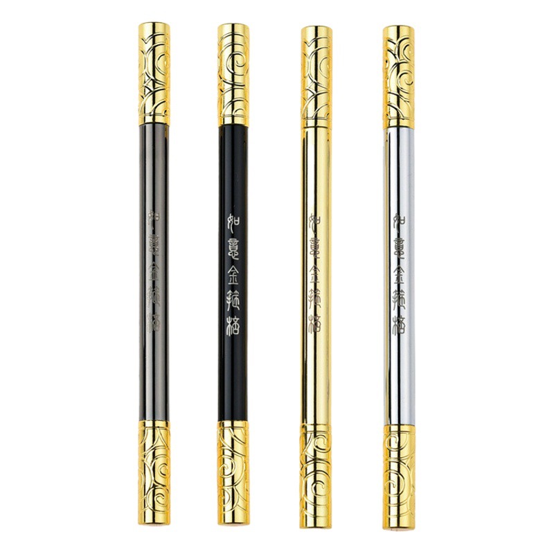 Wholesale Creative Gift Sun Wukong Ruyi Gold Hoop Pen Metal Gel Pen Sign Pen Retro Rotating Brass Pen