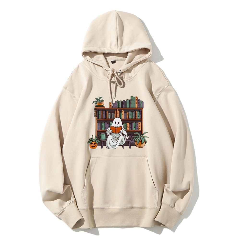 Ghost Library Sweatshirt Halloween Books Sweater Ghost Reade