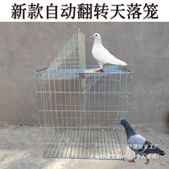 新しい自動反転回転鳩ケージ亜鉛メッキ防錆厚い暗号化ドア鳩鳥ケージ
