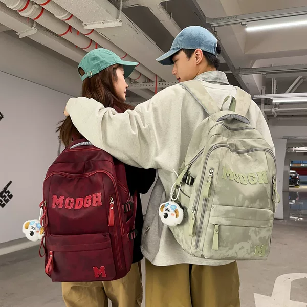 School Bag for Male College Students, Trendy and Cool Backpack for Female Middle and High School Students, Fashionable and Simple, Large Capacity Casual Backpack