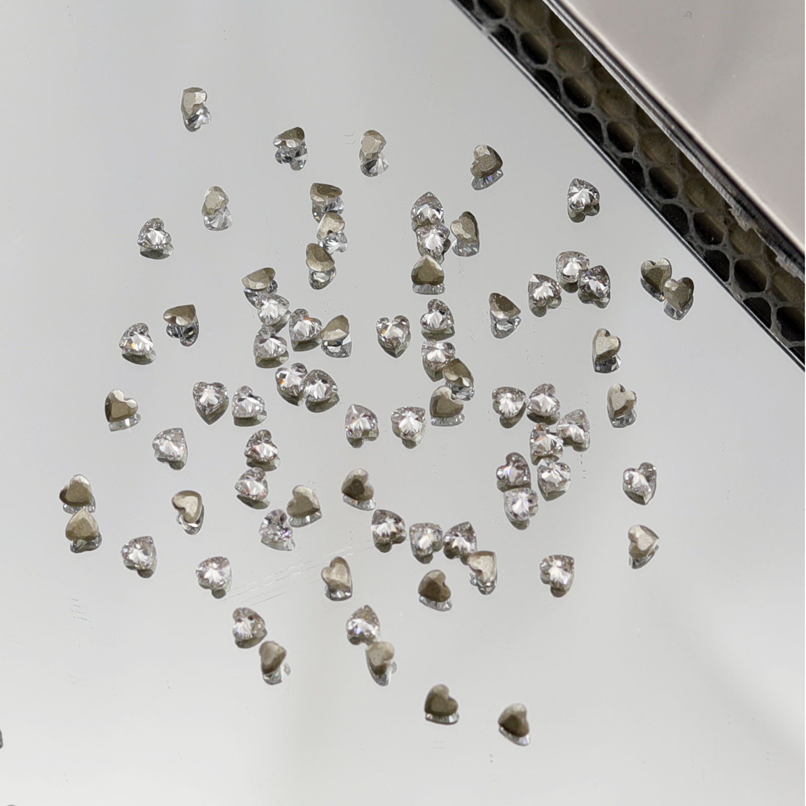 Fondo plano circón blanco-3*3mm amor