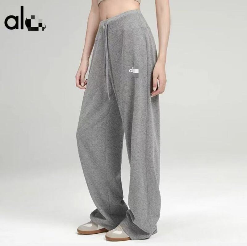 Aio Yoga Pants Casual Women's Lazy Relaxed Style Loose Fit Soft Knit Pants Drapey Comfortable Wide-Leg Pants Yoga Wear Aio Yoga Pants Casual Women's Lazy Relaxed Style Loose Fit Soft Knit Pants Drapey Comfortable Wide-Leg Pants Yoga Wear